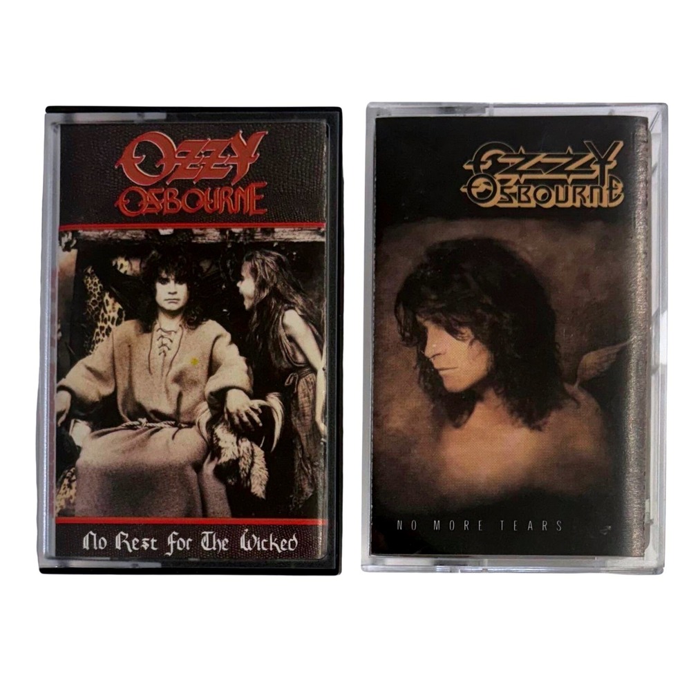 Ozzy Osbourne Cassette Tape Lot No More Tears No Rest For The Wicked 1988 1991